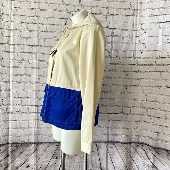J. Crew Colorblock Sail Jacket white blue XS - Picture 4 of 11